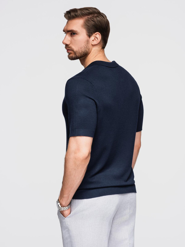 Ombre Clothing Férfi pólóing gomb nélkül - sötétkék