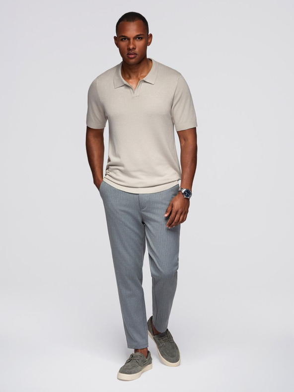 Ombre Clothing Férfi pólóing gomb nélkül - világosszürke