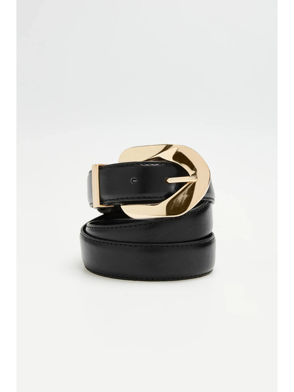 Moodo Fekete öv arany csattal Moodo