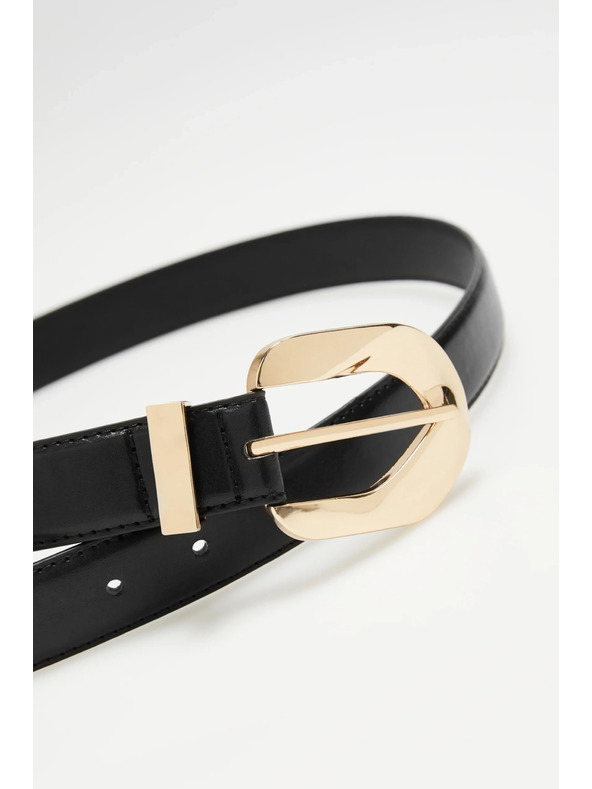 Moodo Fekete öv arany csattal Moodo