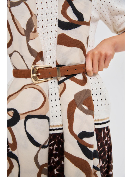 Moodo Barna női öv arany részletekkel Moodo