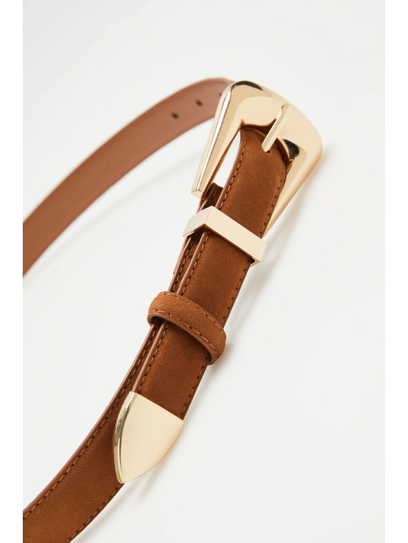 Moodo Barna női öv arany részletekkel Moodo