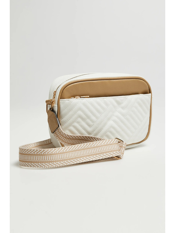 Moodo Bézs-fehér táska