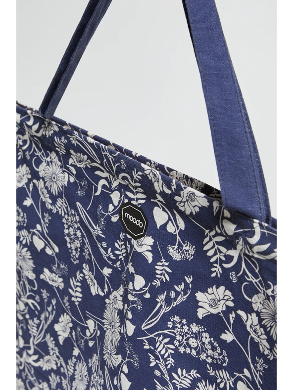 Moodo Kék virágos pamut táska Moodo