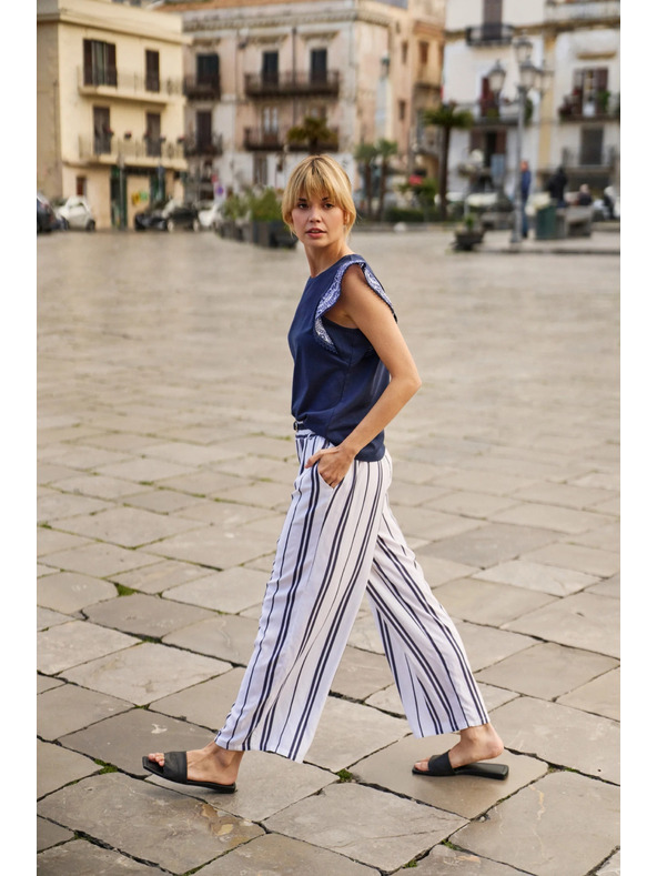 Moodo Moodo csíkos női nadrág