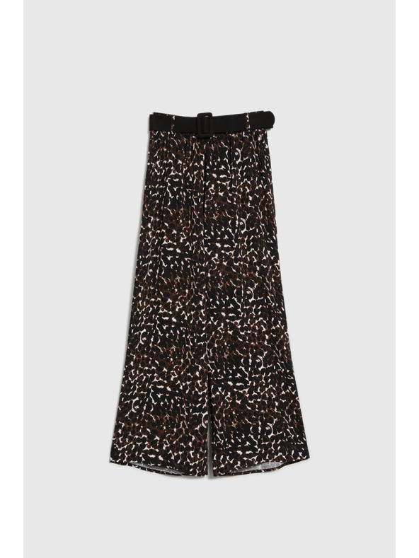 Moodo Moodo leopárd mintás női nadrág - barna