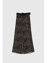 Moodo Moodo leopárd mintás női nadrág - barna