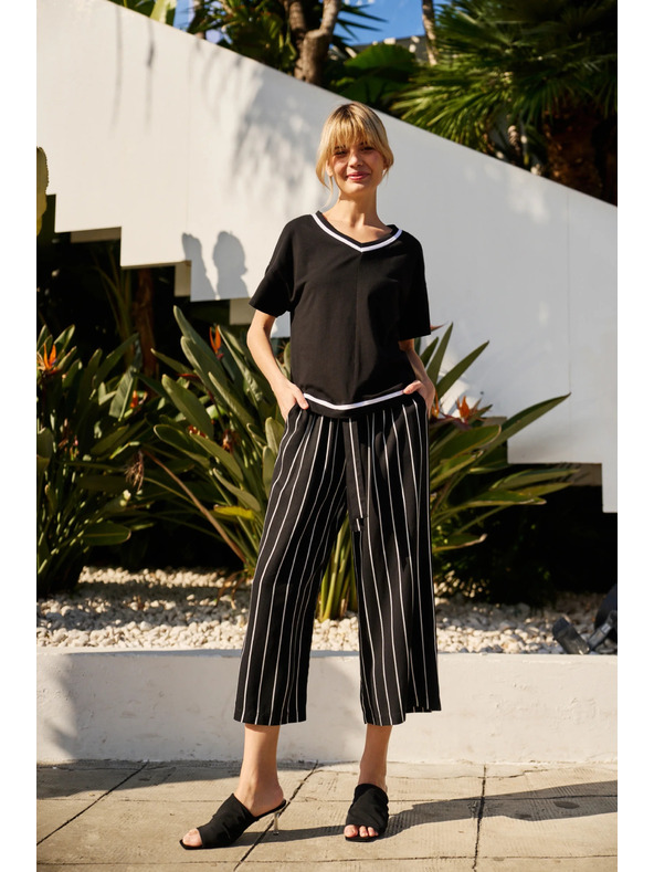 Moodo Moodo csíkos női nadrág