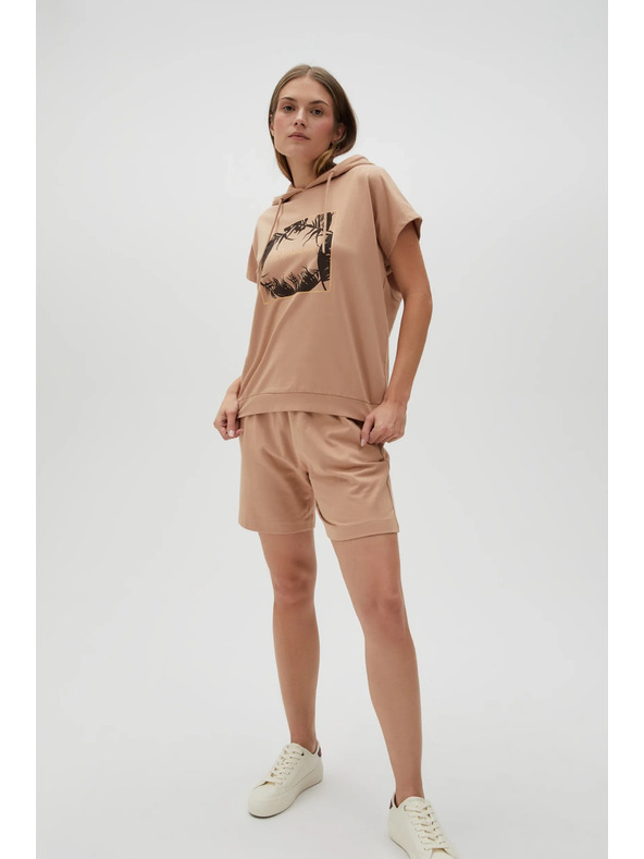 Moodo Moodo női rövidnadrág - barna