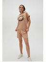 Moodo Moodo női rövidnadrág - barna