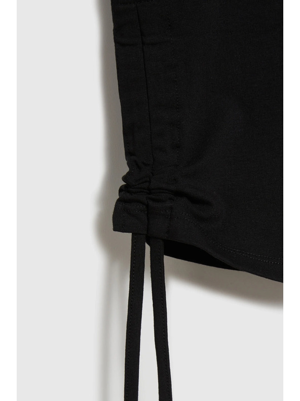 Moodo Fekete női 3/4 leggings kötős