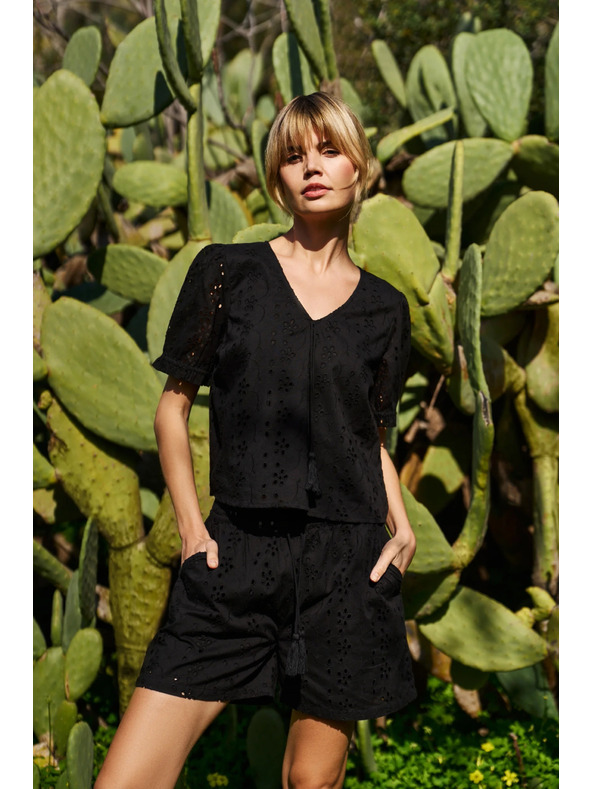 Moodo Fekete madeira női ing