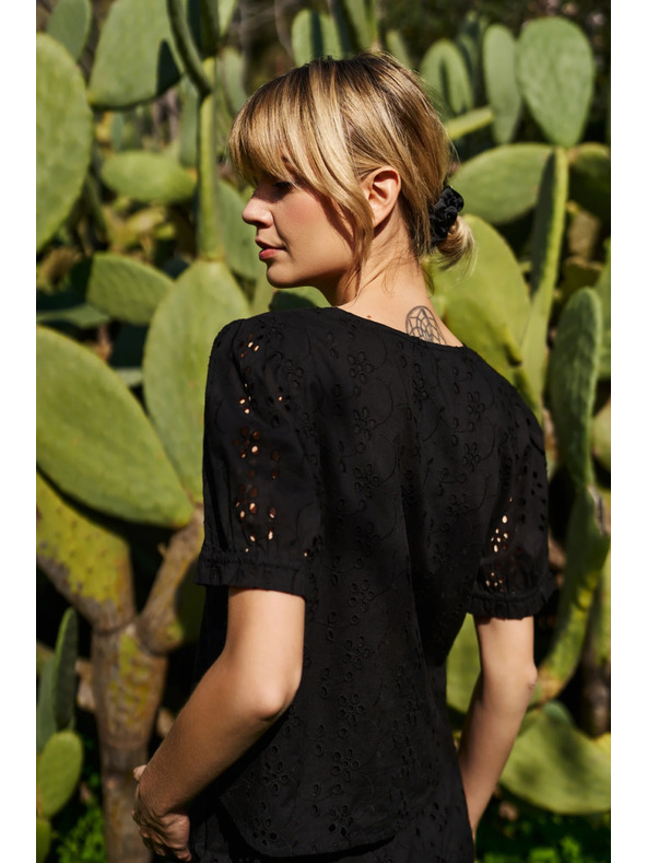 Moodo Fekete madeira női ing