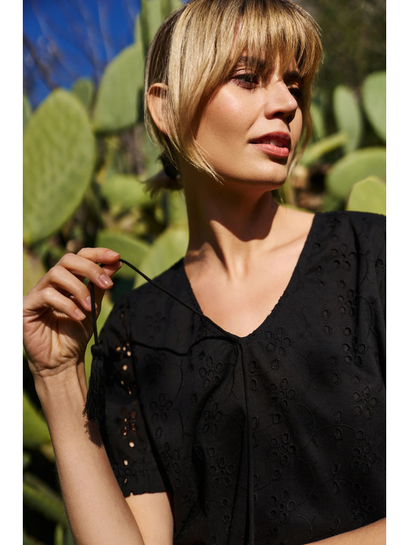 Moodo Fekete madeira női ing