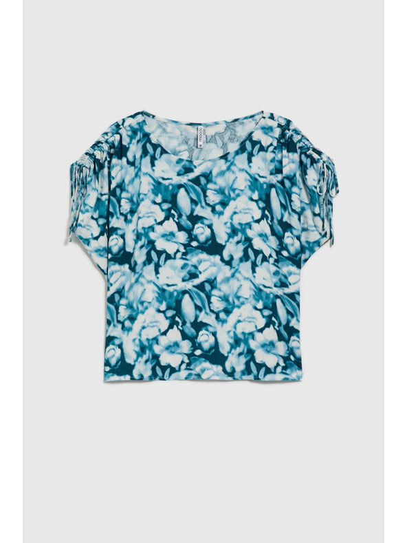 Moodo Kék-zöld mintás női ing