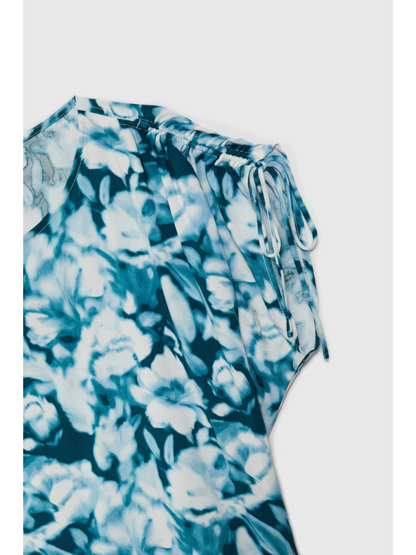 Moodo Kék-zöld mintás női ing