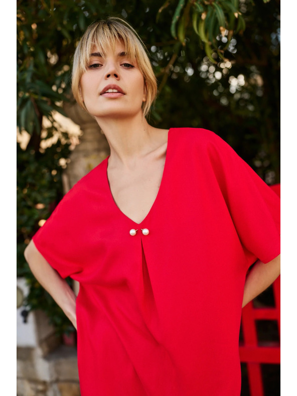 Moodo Piros laza blúz