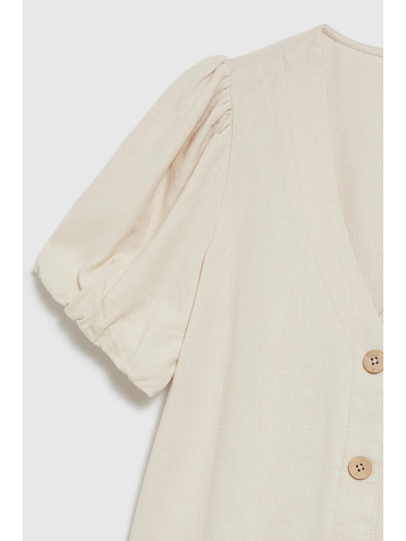 Moodo Bézs női ing rövid ujjakkal