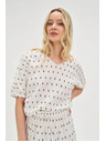 Moodo Fehér mintás blúz