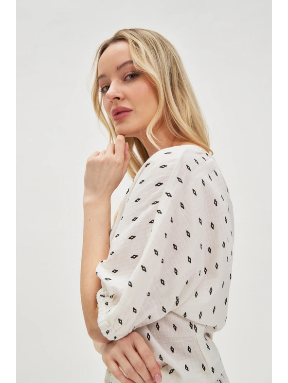 Moodo Fehér mintás blúz
