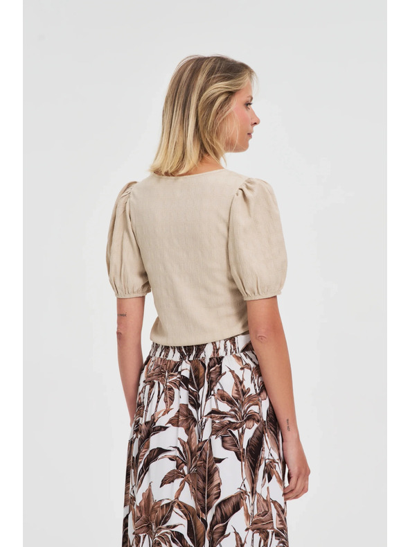 Moodo Moodo női póló - világos bézs