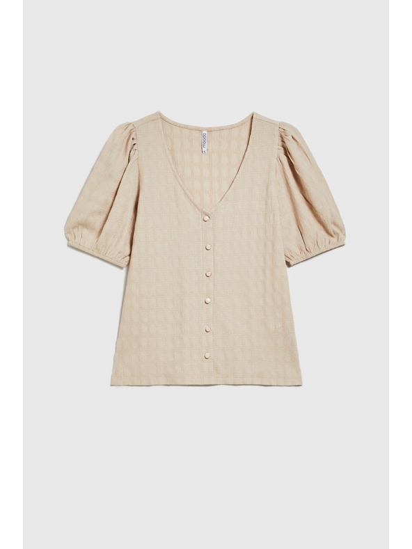 Moodo Moodo női póló - világos bézs