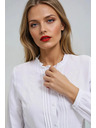 Moodo Moodo fehér női blúz állógallérral