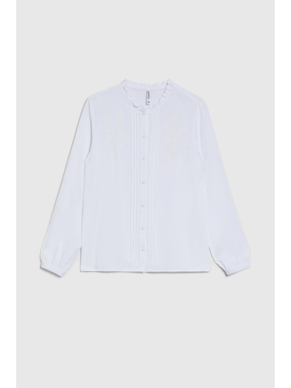 Moodo Moodo fehér női blúz állógallérral