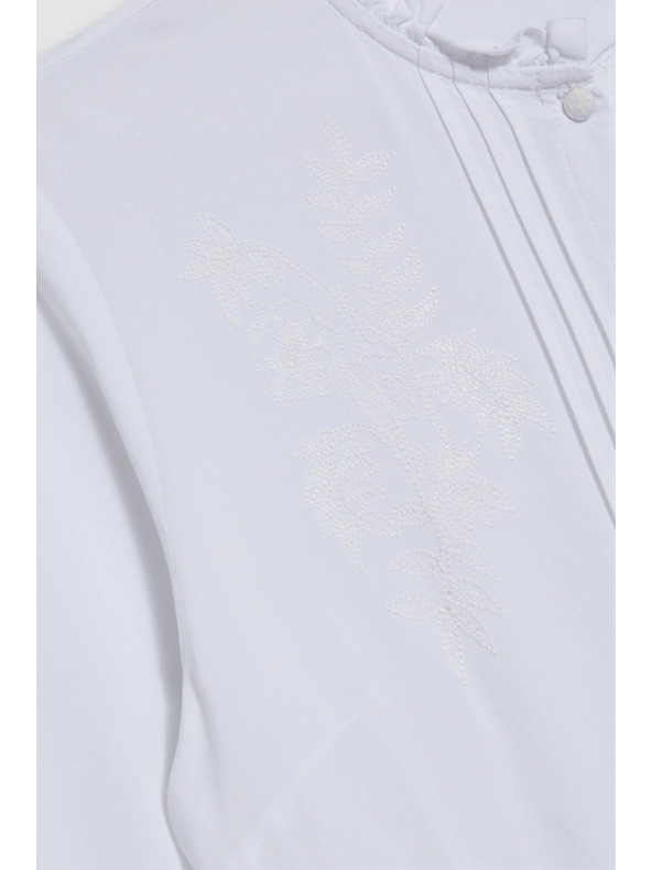 Moodo Moodo fehér női blúz állógallérral