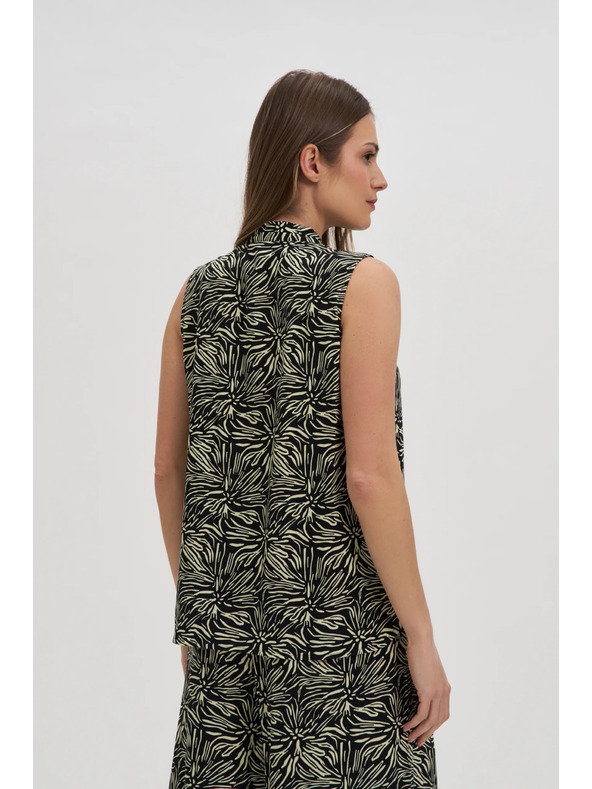 Moodo Fekete-fehér ujjatlan blúz