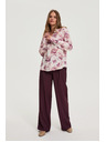 Moodo Rózsaszín virágos blúz Moodo