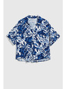 Moodo Kék-fehér mintás blúz
