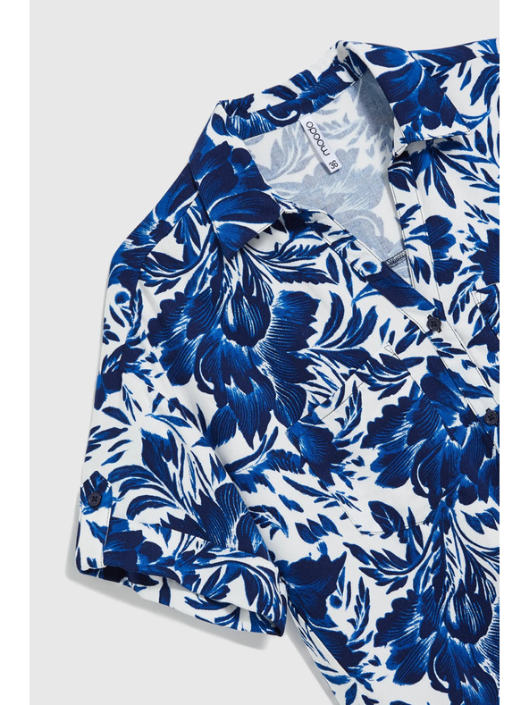 Moodo Kék-fehér mintás blúz