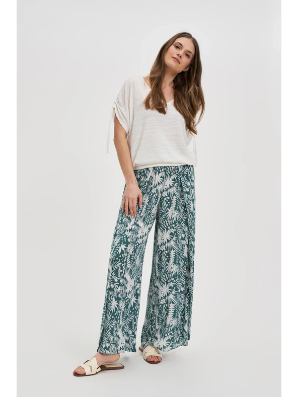 Moodo Fehér felső húzott ujjakkal