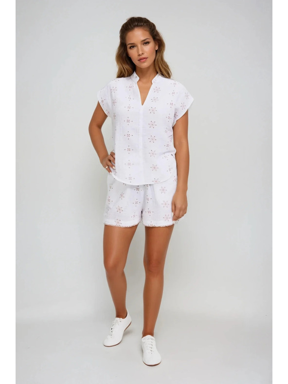 Moodo Fehér mintás top