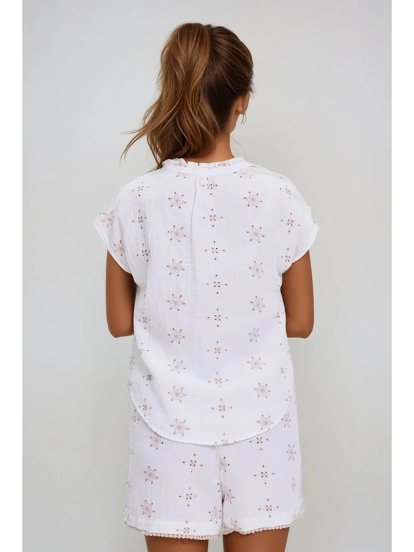 Moodo Fehér mintás top
