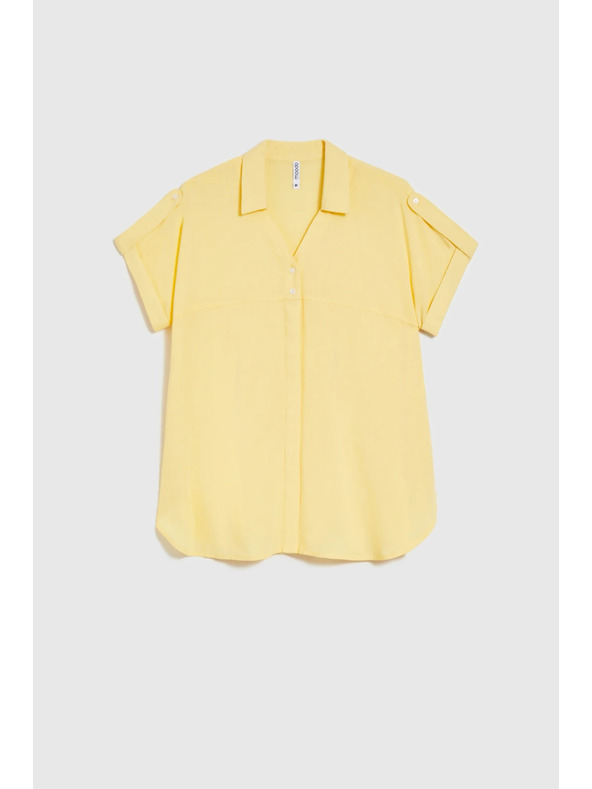 Moodo Vajsárga rövid ujjú blúz