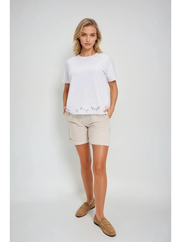 Moodo Fehér top madeira szegéllyel