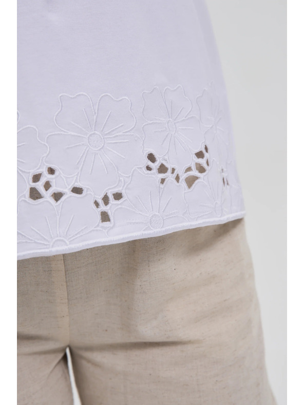 Moodo Fehér top madeira szegéllyel