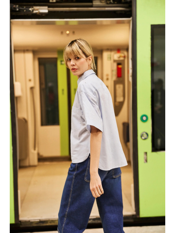 Moodo Világoskék női ing