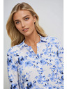 Moodo Világoskék virágmintás ing Moodo