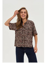 Moodo Moodo leopárd mintás női ing