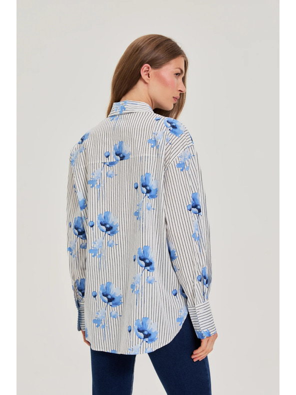 Moodo Moodo női ing – fehér/kék