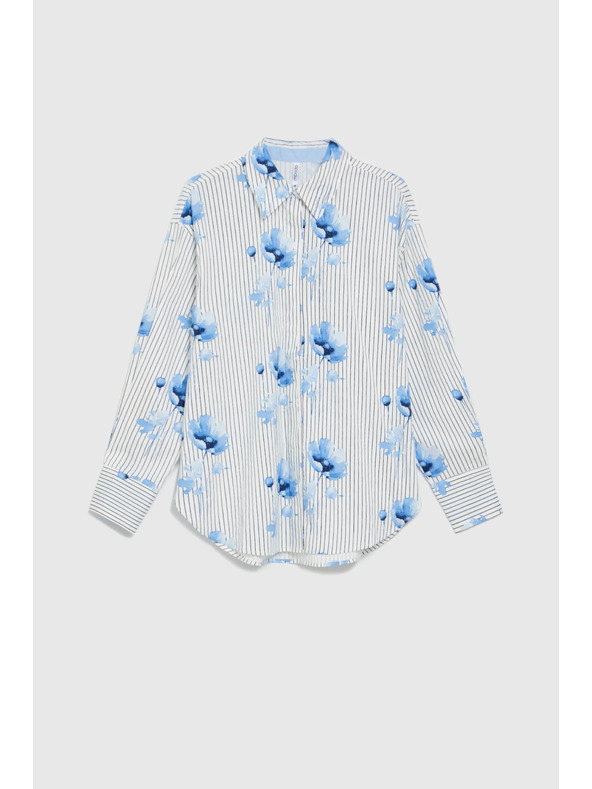 Moodo Moodo női ing – fehér/kék