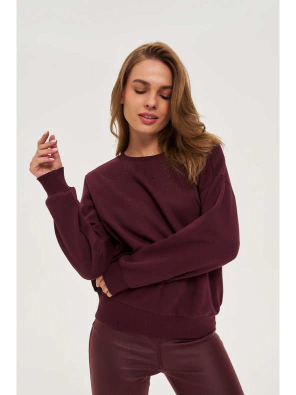 Moodo Barna ballonos pulóver Moodo