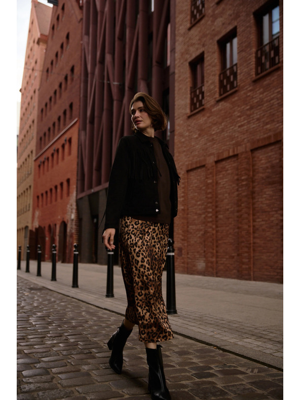 Moodo Moodo leopárd szoknya – barna