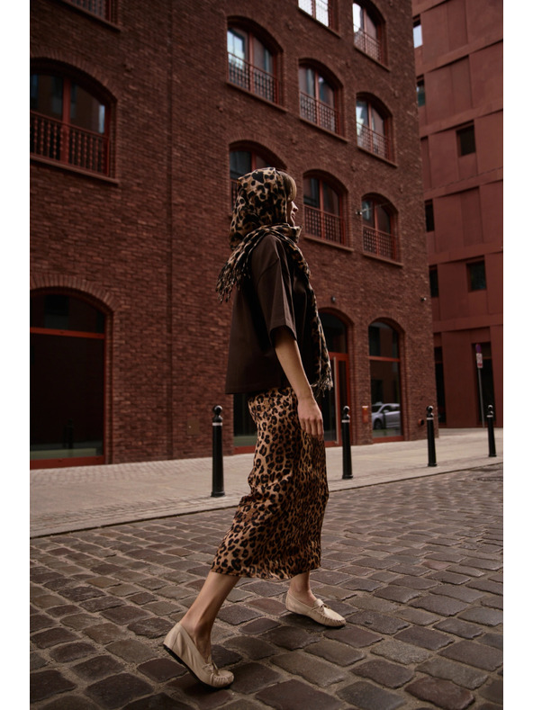 Moodo Moodo leopárd szoknya – barna