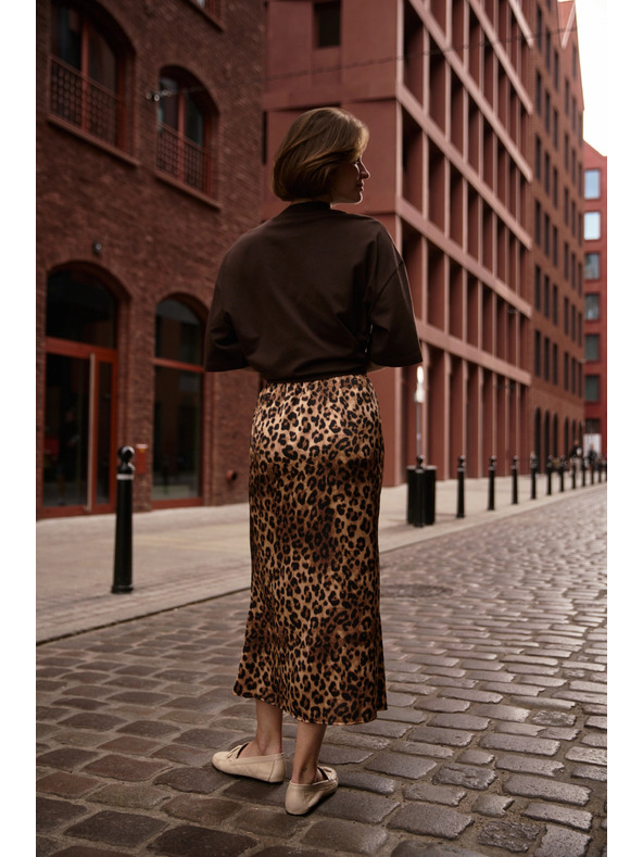 Moodo Moodo leopárd szoknya – barna