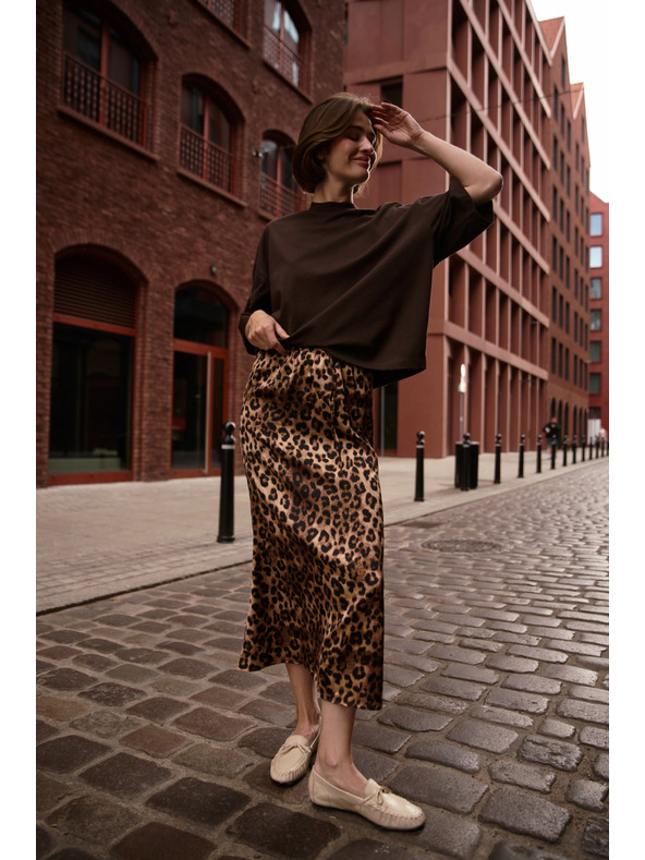 Moodo Moodo leopárd szoknya – barna