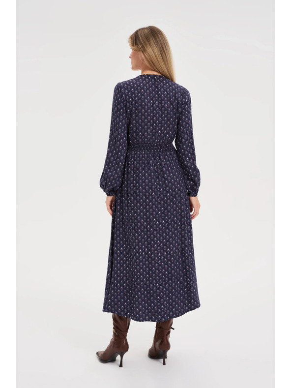 Moodo Hosszú kék ruha hosszú ujjakkal Moodo